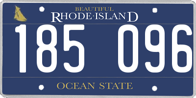 RI license plate 185096