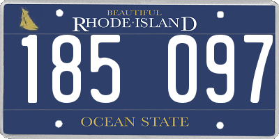 RI license plate 185097