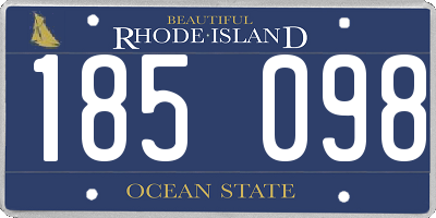 RI license plate 185098