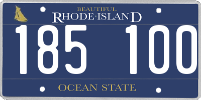 RI license plate 185100