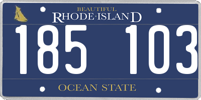 RI license plate 185103