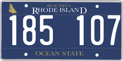 RI license plate 185107