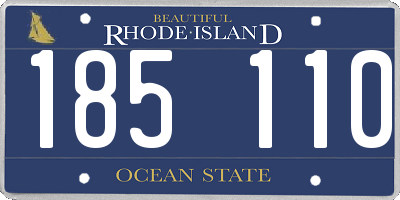 RI license plate 185110