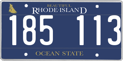 RI license plate 185113