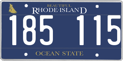 RI license plate 185115