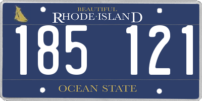 RI license plate 185121