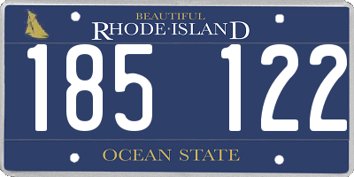 RI license plate 185122