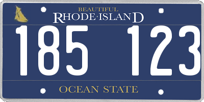 RI license plate 185123
