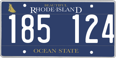 RI license plate 185124