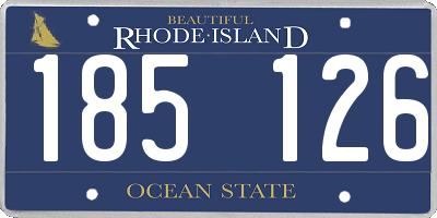 RI license plate 185126