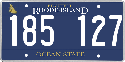 RI license plate 185127