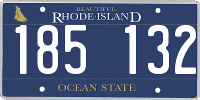 RI license plate 185132