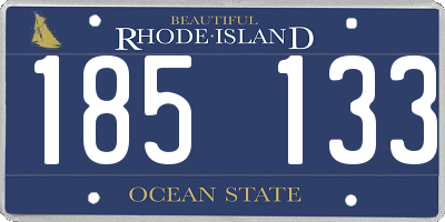 RI license plate 185133