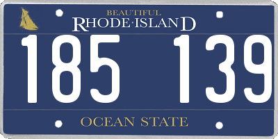 RI license plate 185139