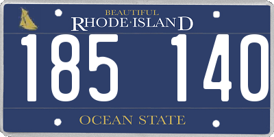 RI license plate 185140