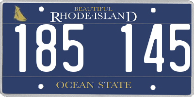 RI license plate 185145