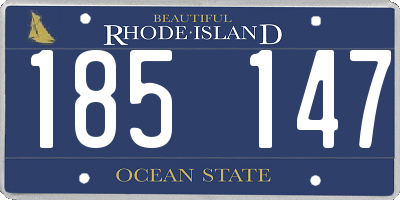 RI license plate 185147