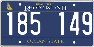 RI license plate 185149