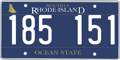 RI license plate 185151