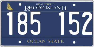 RI license plate 185152
