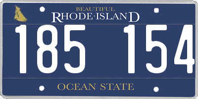 RI license plate 185154