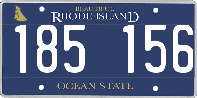 RI license plate 185156