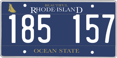 RI license plate 185157