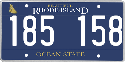 RI license plate 185158