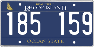 RI license plate 185159