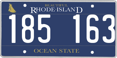 RI license plate 185163