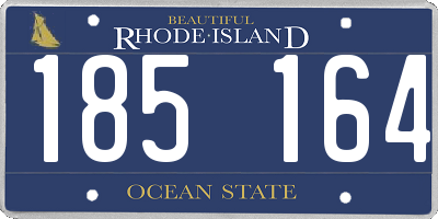 RI license plate 185164