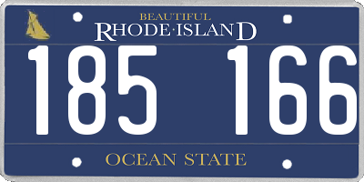 RI license plate 185166