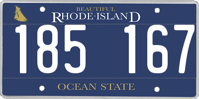 RI license plate 185167