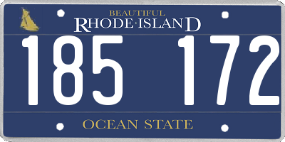 RI license plate 185172