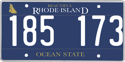 RI license plate 185173