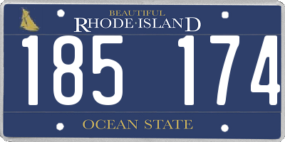 RI license plate 185174
