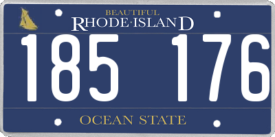 RI license plate 185176