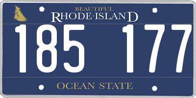 RI license plate 185177