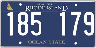 RI license plate 185179