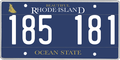 RI license plate 185181
