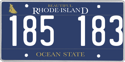 RI license plate 185183