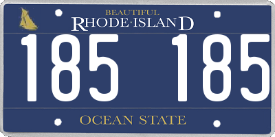 RI license plate 185185