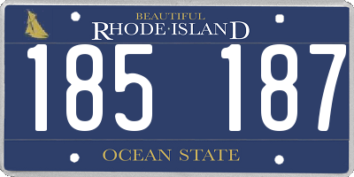 RI license plate 185187