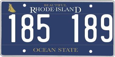 RI license plate 185189
