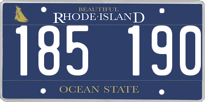 RI license plate 185190
