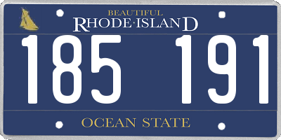 RI license plate 185191