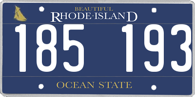 RI license plate 185193