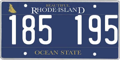 RI license plate 185195