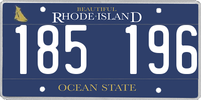 RI license plate 185196
