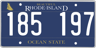 RI license plate 185197